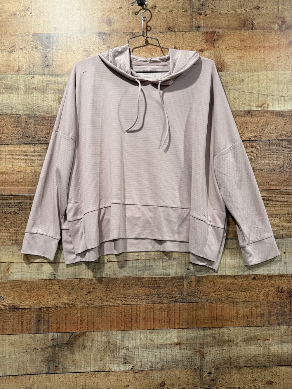 Mondetta Blush Pink Women's Hooded Performance Athleisure Pullover Size XXL